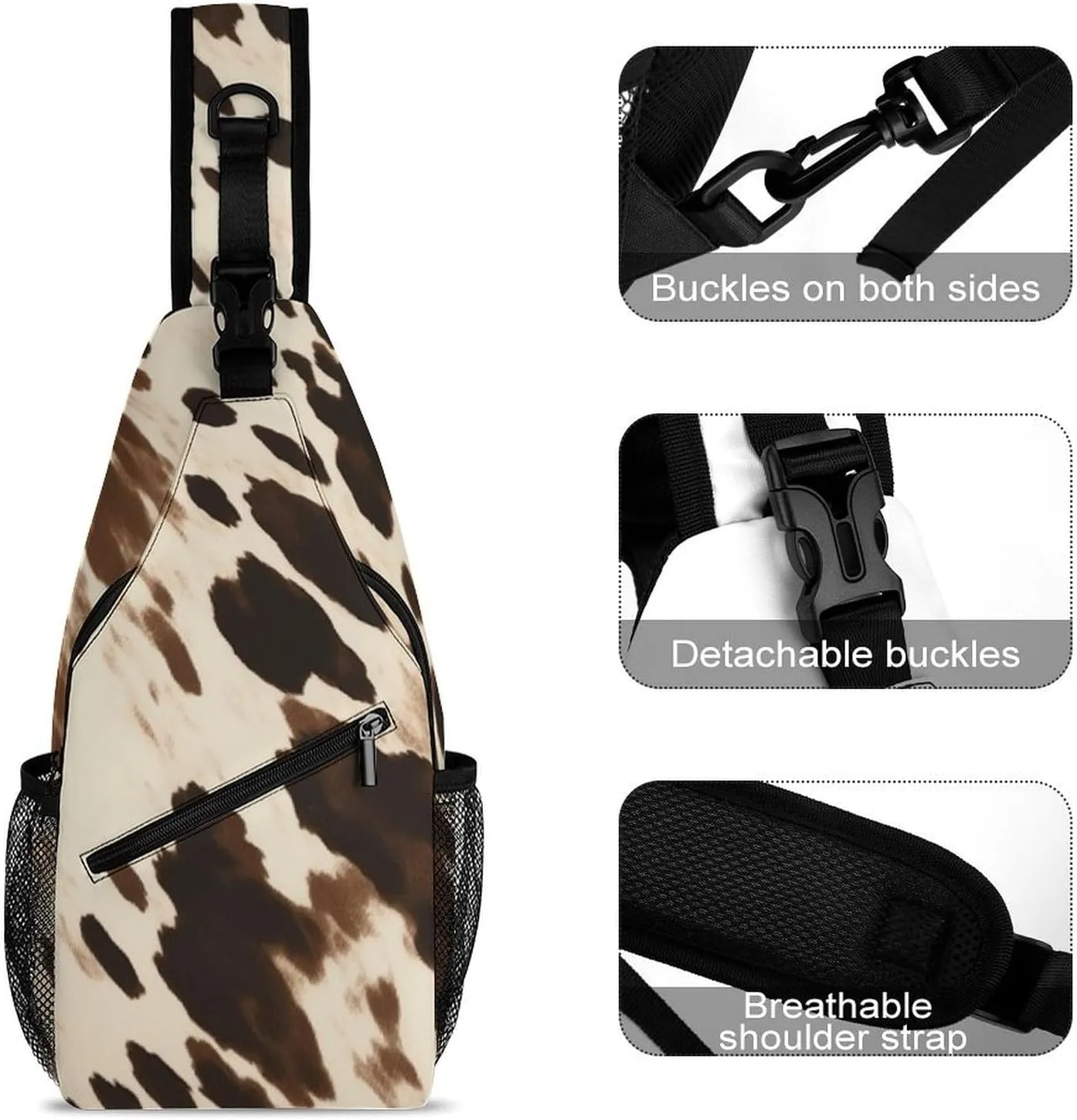 The Fish Are Swimming Around Sling Bag Lightweight Crossbody Chest Pack Travel Shoulder Bag with Adjustable Strap
