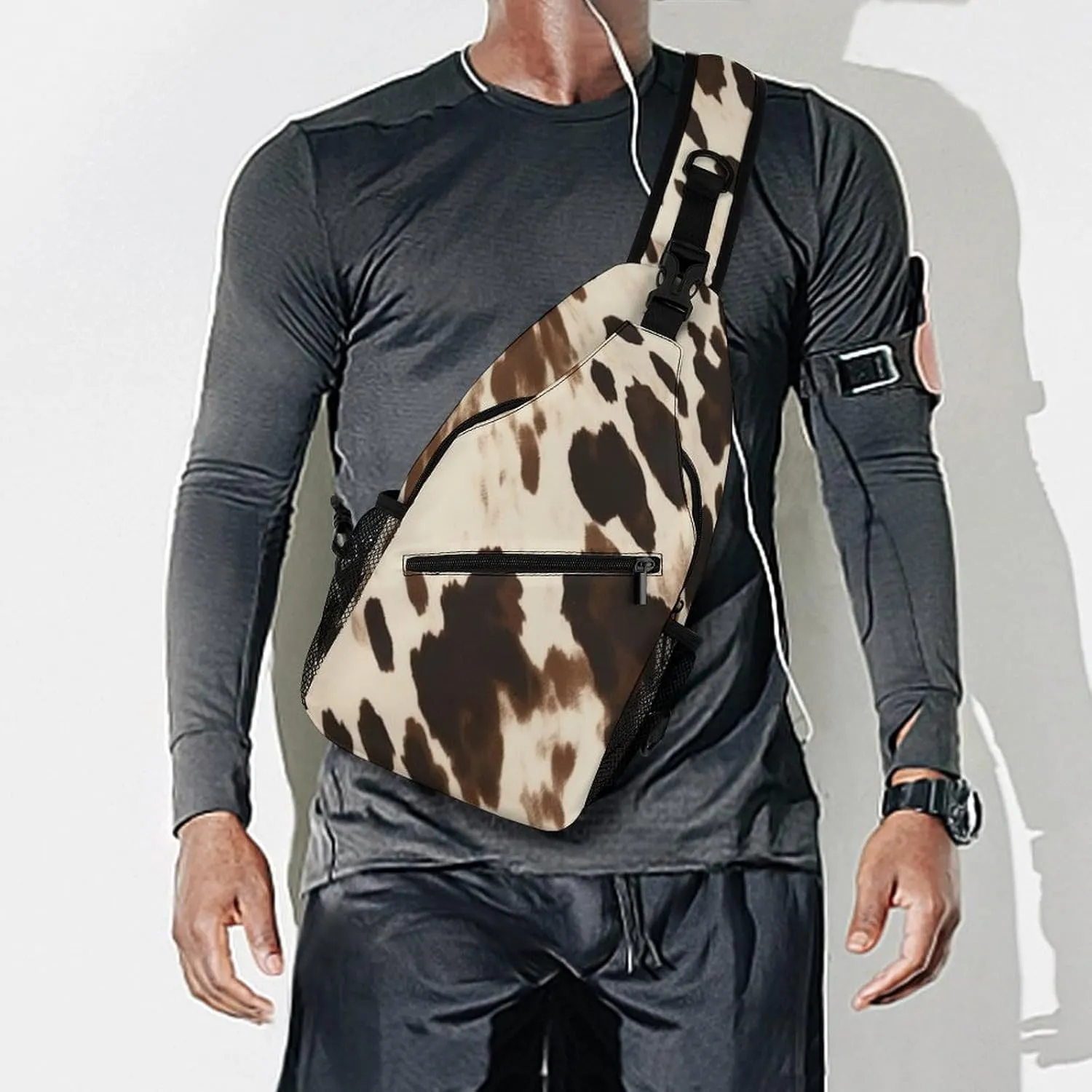 The Fish Are Swimming Around Sling Bag Lightweight Crossbody Chest Pack Travel Shoulder Bag with Adjustable Strap