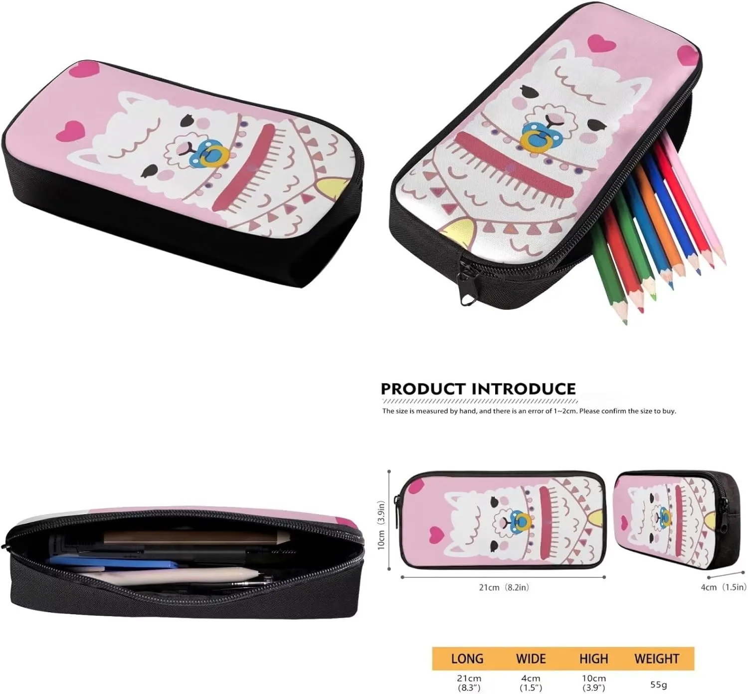 TOADDITDO Alpaca Backpacks Cute for 8 Year Old Girls Preppy School Bag Set with Lunchbox and Pencil Case Elementary School Large Bookbags Large Capacity Travel Duffel Bag Laptop Backpacks Daycare Bag