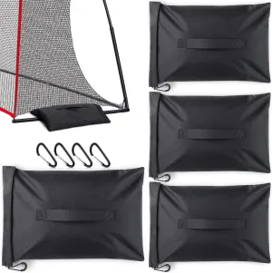 TOBWOLF 4PCS Sports Net Sandbags, Soccer Goal Sand Bags for Weight Stability Hold Up to 12 Pounds, Weighted Anchor Bags for Baseball & Golf Nets, Soccer Goals, Hockey Nets (Sand NO Included)