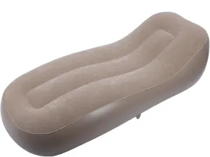 TOPINCN Air Sofa, PVC Inflatable Beach Lounger Flocking Portable Blow Up Sofa Auto Inflation Single Camping Sofa with Build in Pump for Indoor Outdoor 150KG Capacity