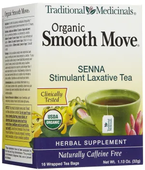 Traditional Medicinals Organic Smooth Move Tea, 16 Tea Bags (Pack of 6)
