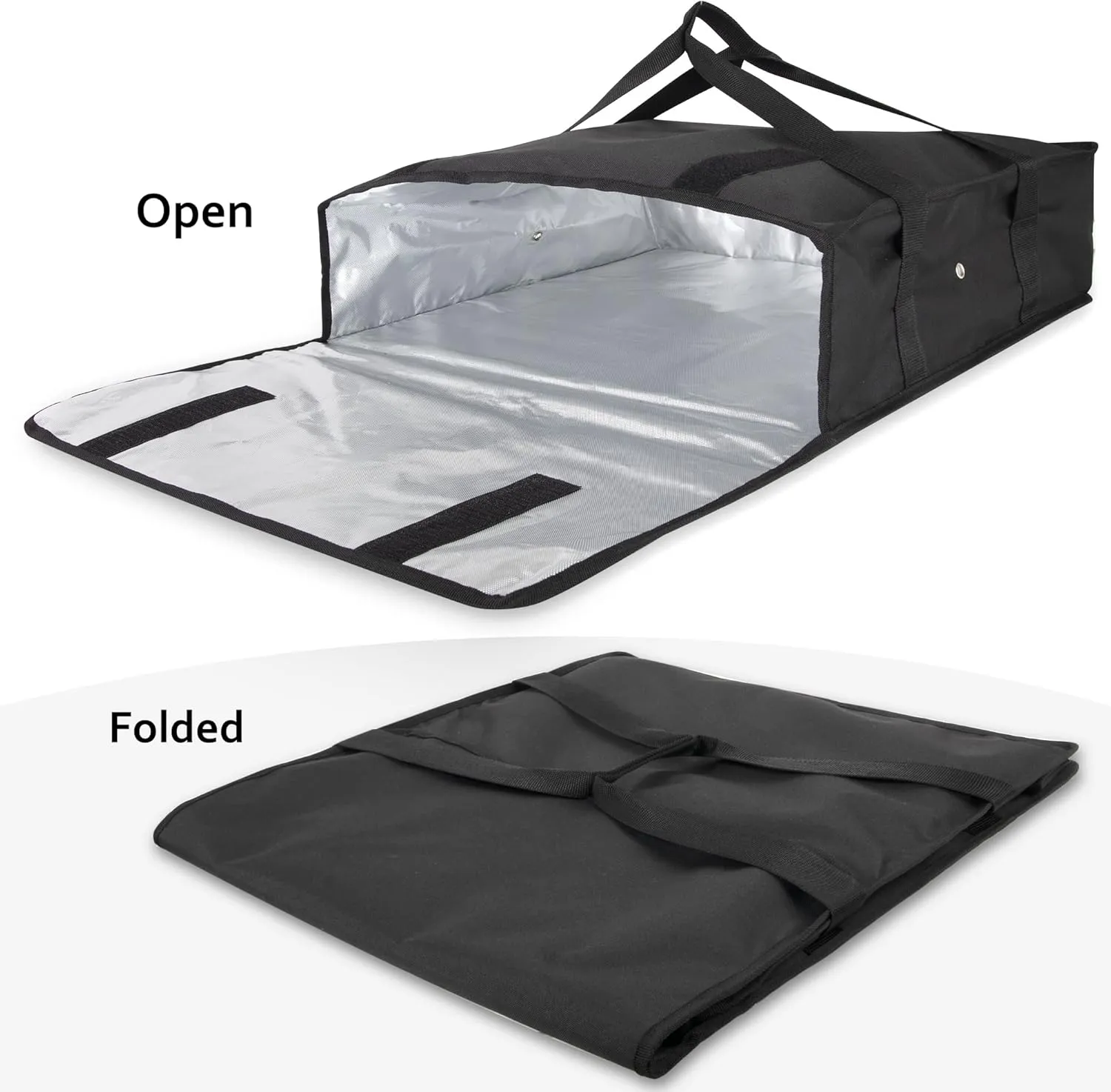Trail maker Pizza Bags for Delivery Insulated Bag 2 Pizza Food Delivery Bag 20x20x6 Food Bag for Personal and Professional Use (Black)
