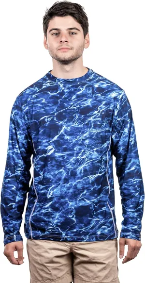 TrailCrest UPF 50 Long Sleeve Men cAMO Fishing Shirts for Men | Mossy Oak 4 Ways Stretch Vented Performance Lightweight UV