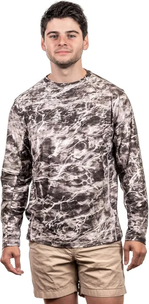 TrailCrest UPF 50 Long Sleeve Men cAMO Fishing Shirts for Men | Mossy Oak 4 Ways Stretch Vented Performance Lightweight UV