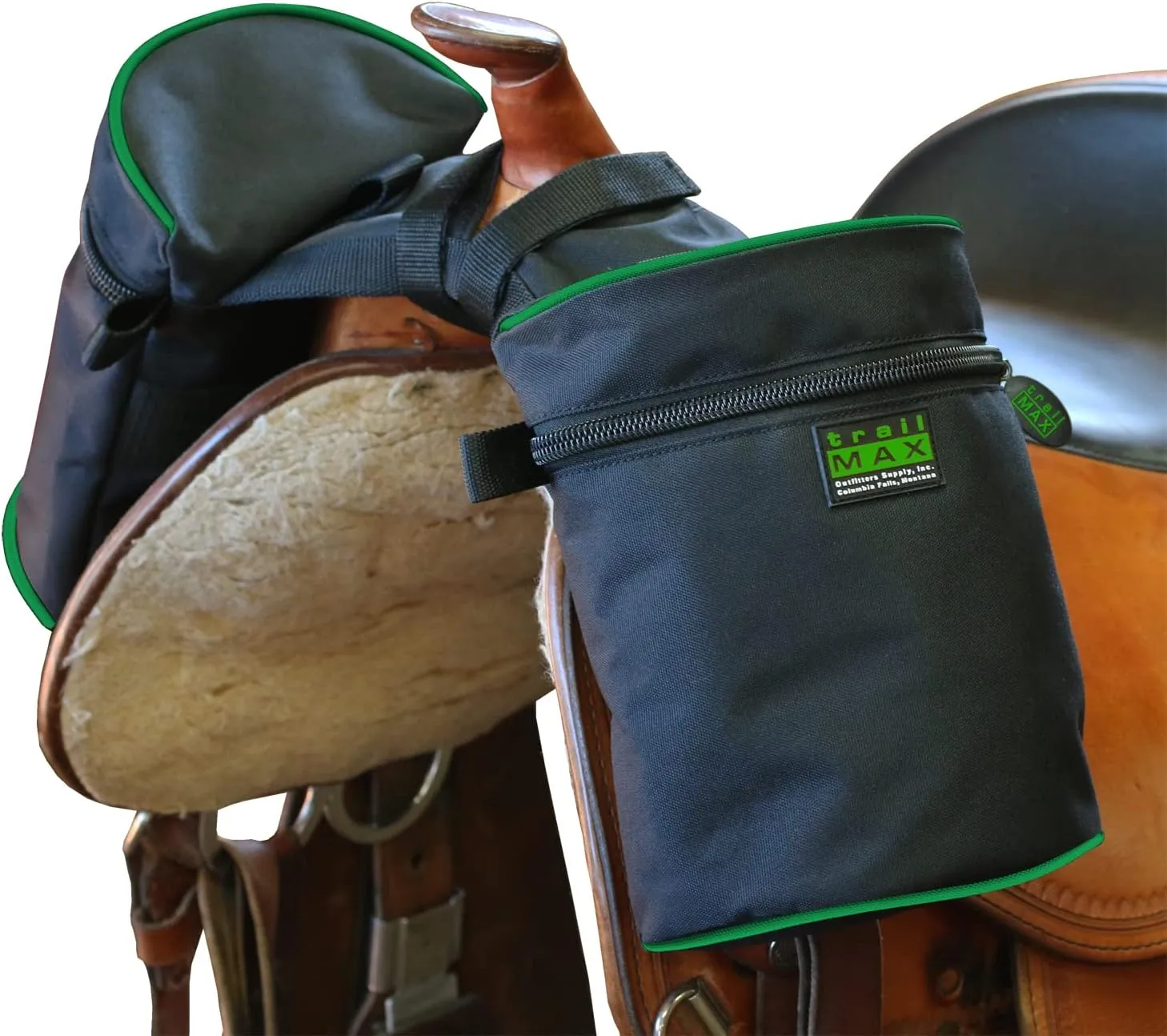 TrailMax Medium Horse Pommel Bags for Your Western Saddle; Insulated Saddle Bags for Horses; Camera or Cellphone Saddle Bag; Secured W/Straps Around Pommel of Western or Endurance Saddles