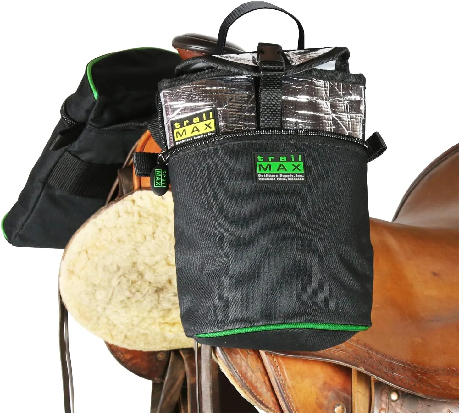 TrailMax Medium Horse Pommel Bags for Your Western Saddle; Insulated Saddle Bags for Horses; Camera or Cellphone Saddle Bag; Secured W/Straps Around Pommel of Western or Endurance Saddles