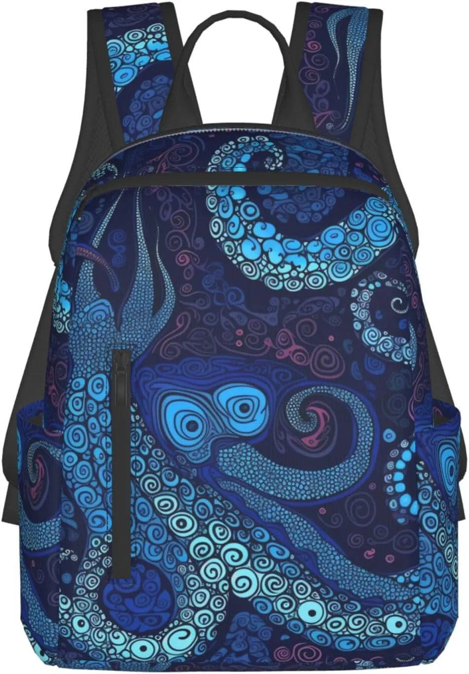 Travel Backpack Blue Octopus Laptop Backpack Lightweight Computer Bag Gift for Women Men Hiking Daypack
