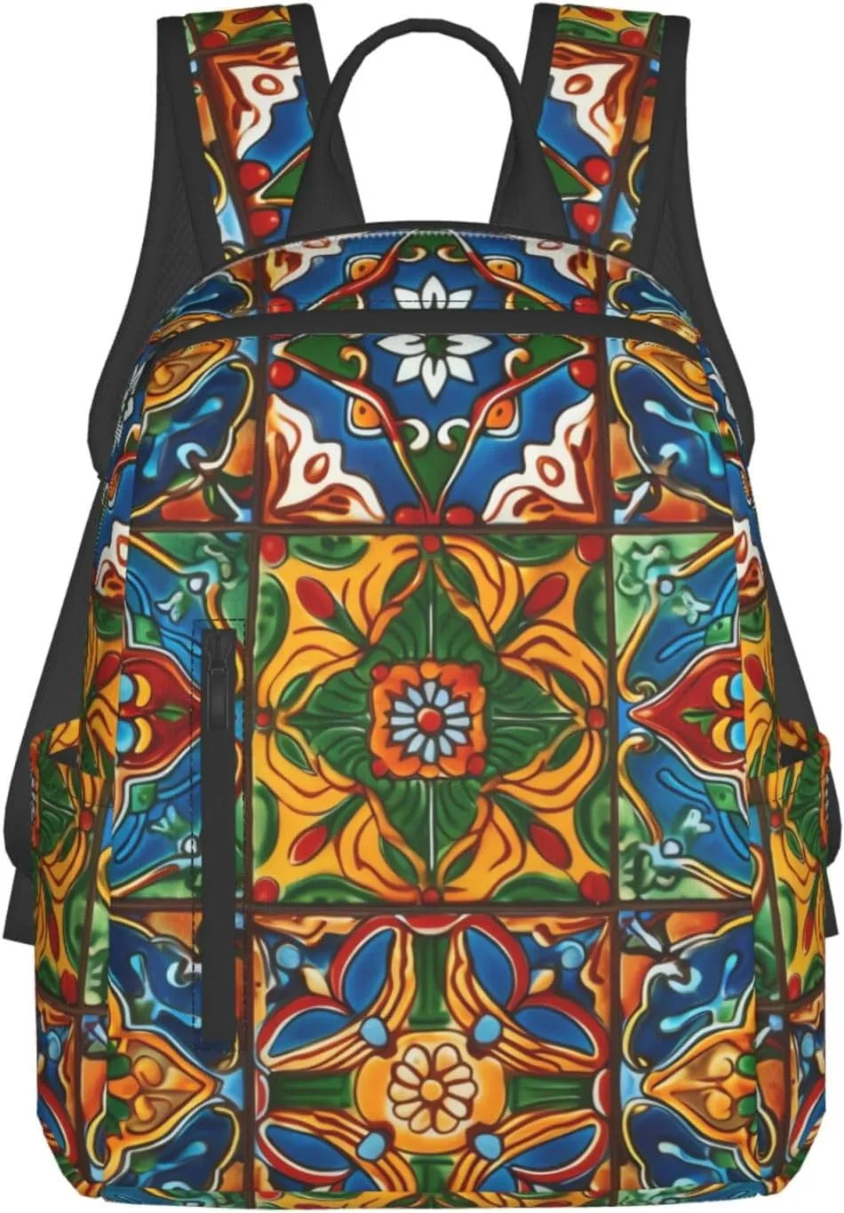 Travel Backpack Mexican Ceramic Tile Laptop Backpack Lightweight Computer Bag Gift for Women Men Hiking Daypack