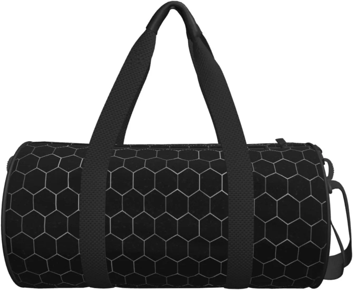 Travel Duffle Bag for Men Women, White Hexagonal Duffle Bags for Sport Gym Overnight Luggage