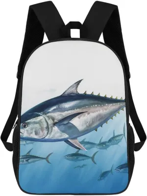 Travel Laptop Backpack Bluefin Tuna Thunnus Backpack for Men Women Casual Daypack Computer Bag for Hiking Business
