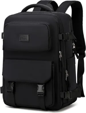 Travel Laptop Backpack, Business Work Backpacks Large College Bookbag for Women Men Water Resistant Daypack Airline Approved Gym Bag Fits 17 Inch Notebook & Laptops - Black