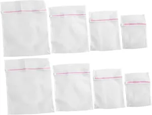 Travel Laundry Bag 8pcs Mesh Wash Bag Set for Bra Underwear Lingerie Sweater Knit Protects Your Garments from Tangles and Color Bleeding