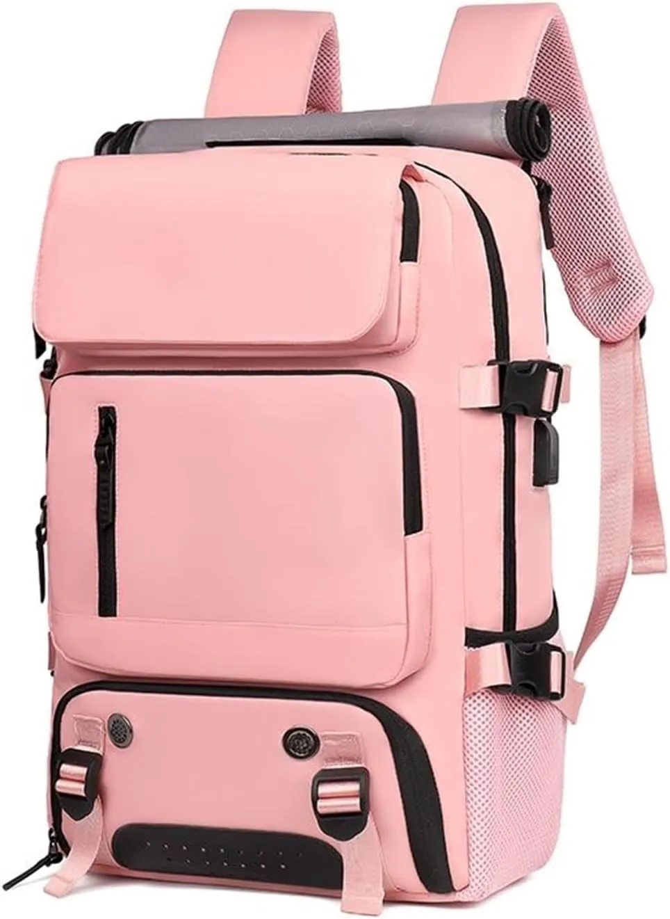 Travel Storage Backpacks Convertible Handbag Men's And Women's Travelling Duffel Bag A(Pink)