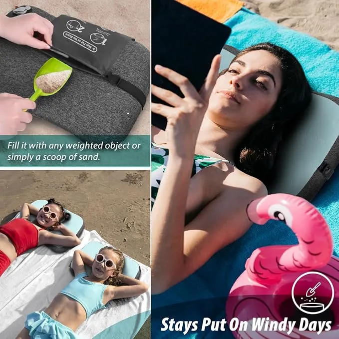 TREKOLOGY Inflatable Beach Pillow- Ultimate Comfort & Portability - Ergonomic Design - Compact Travel Pillow -ALUFT Mint SE