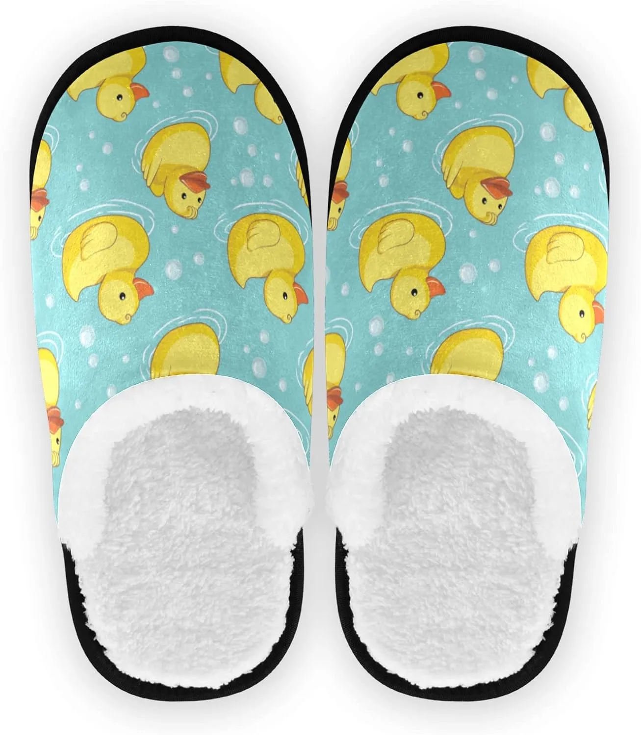 Unisex Slippers Fuzzy Feet Plush Cotton Slippers Anti-Slip Warm House Shoes M/L