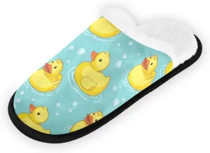 Unisex Slippers Fuzzy Feet Plush Cotton Slippers Anti-Slip Warm House Shoes M/L