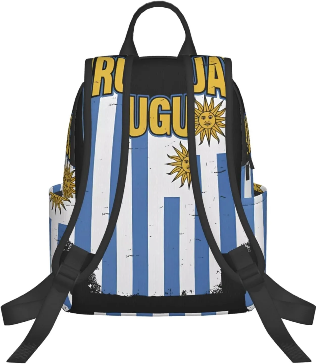 Uruguay Uruguayan Flag Casual Laptop Backpack Travel Rucksack Sports Daypack Adjustable Strap Bags with Multi-Pockets for Working Running Camping