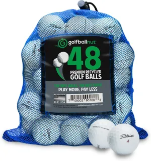 Used and Recycled for Titleist NXT AAA (White & Yellow) (24 & 48) Golf Balls Mesh Bag Included