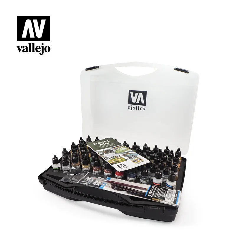 Vallejo Model Color 72 Colors/Brushes Case