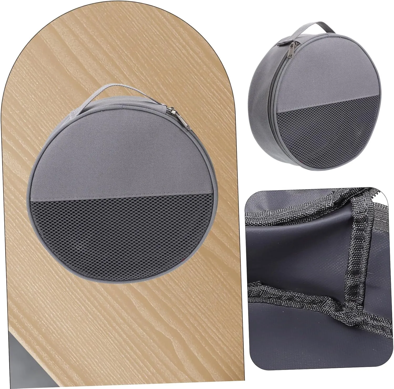 VANZACK Outdoor Tableware Bag Canvas Bag Camping Plate Organizer Round Plate Bag Picnic Tableware Bag Camping