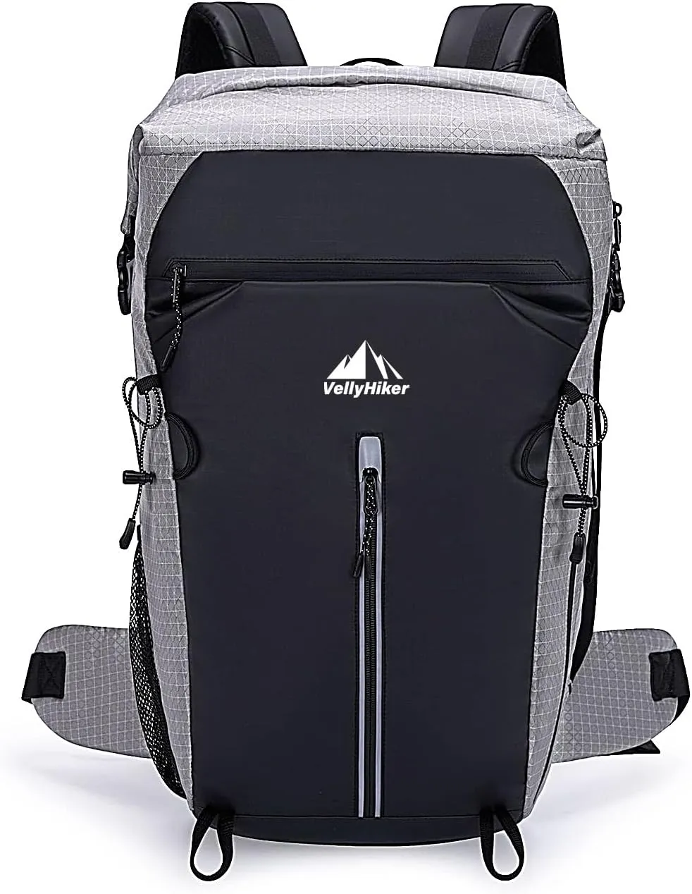 Vellyhiker 40L Hiking Backpack for Outdoor Camping Reflective Cycling Daypack Ultralight Outdoor Camping Travel Daypack (Gray)
