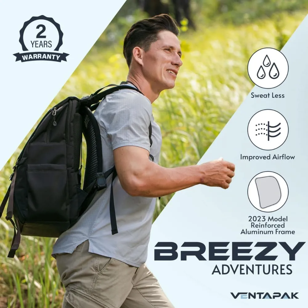VentaPak Lightweight Ventilation Backpack Spacer - Frame for Hiking, Commuting & Biking Backpacks - Large Mesh Ventilation, Rucksack Frames for Improved Airflow Reduced Sweat