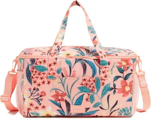 Vera Bradley Recycled Ripstop Family Cooler, Paradise Bright Coral