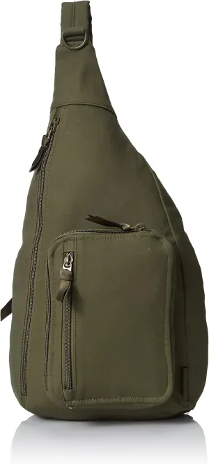 Vera Bradley Women's Cotton Sling Backpack, Climbing Ivy Green, One Size