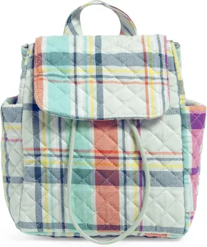 Vera Bradley Women's Performance Twill Medium Travel Duffle Bag, Pastel Plaid - Recycled Cotton, One Size