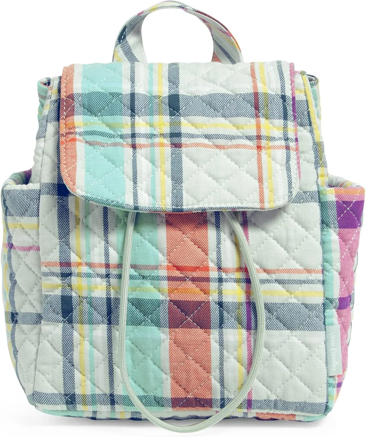 Vera Bradley Women's Performance Twill Medium Travel Duffle Bag, Pastel Plaid - Recycled Cotton, One Size