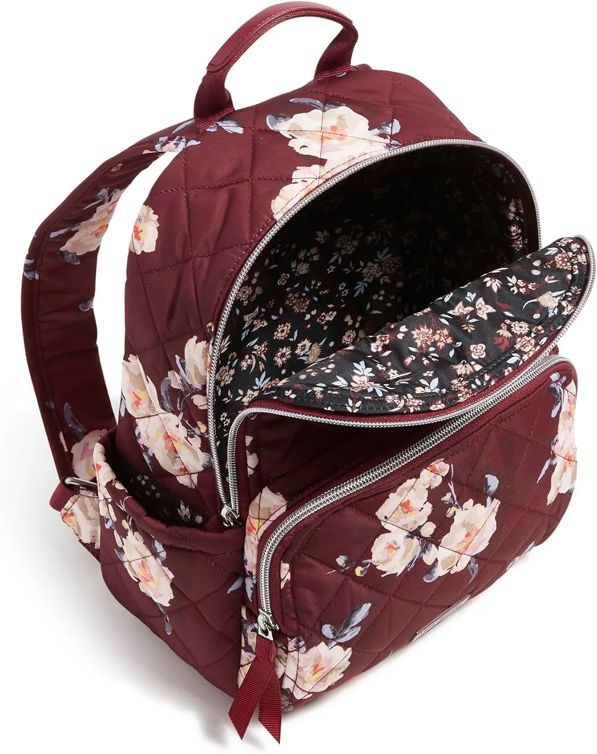 Vera Bradley Women's, Performance Twill Small Backpack, Blooms and Branches, One Size