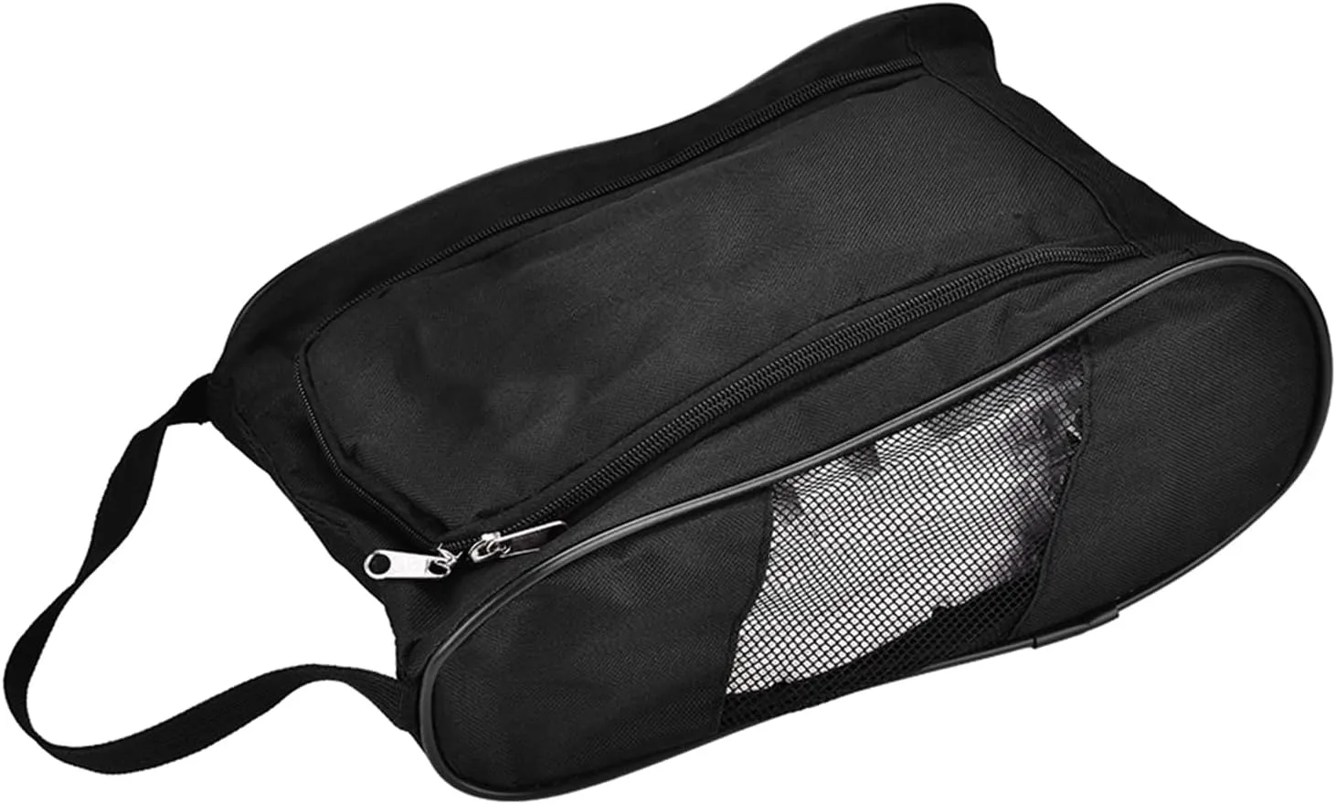 VGEBY Shoes Bag, Portable v Travel Shoe Bags Gym Sport Sack Organizer with Outside Ventilation Pocket for Socks, Tees(Black) Outdoor Clothing Golf Shoe Bags Golf Shoe Bags Golf Shoe Bags