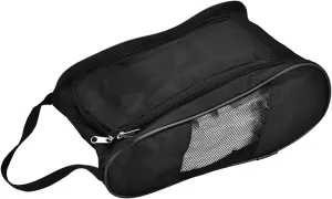 VGEBY Shoes Bag, Portable v Travel Shoe Bags Gym Sport Sack Organizer with Outside Ventilation Pocket for Socks, Tees(Black) Outdoor Clothing Golf Shoe Bags Golf Shoe Bags Golf Shoe Bags