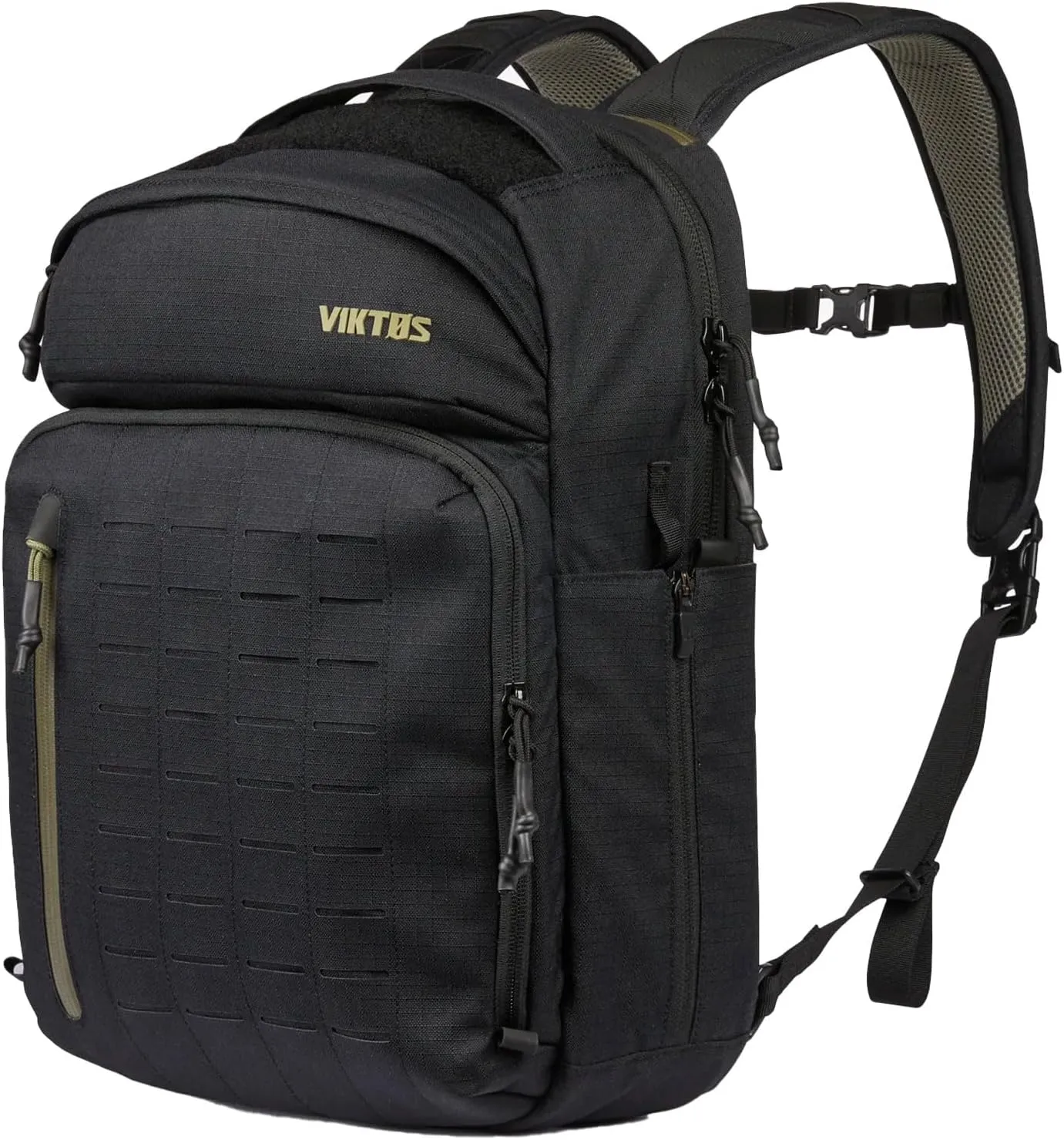 VIKTOS Perimeter 25 Liter Durable Tactical Waterproof Aluminum Reinforcement Sheet Outdoor EDC Backpack with 15" Laptop Compartment, Nightfjall