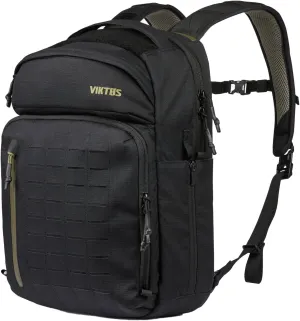 VIKTOS Perimeter 25 Liter Durable Tactical Waterproof Aluminum Reinforcement Sheet Outdoor EDC Backpack with 15" Laptop Compartment, Nightfjall