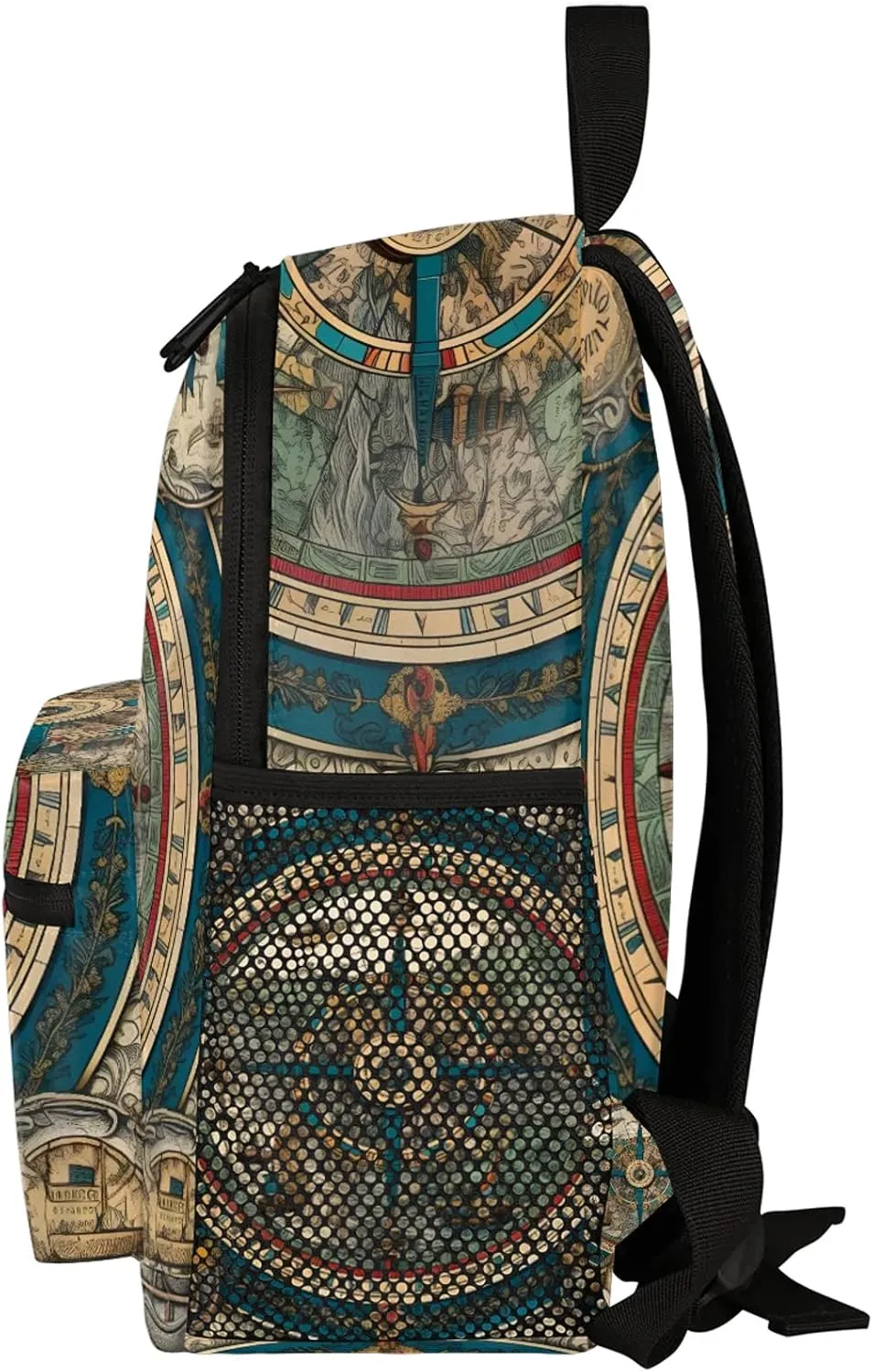 Vintage Compass Personalized Name Mini Backpack Waterproof Custom Casual Travel Small Backpacks with Zipper,12 Inch