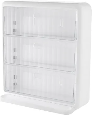Wall Mounted Tea Box, 3 Tier Multifunctional Transparent Tea, Space Saving Coffee Storage Rack for Office, to Install with Non Marking Sticker, Durably Plastic Material