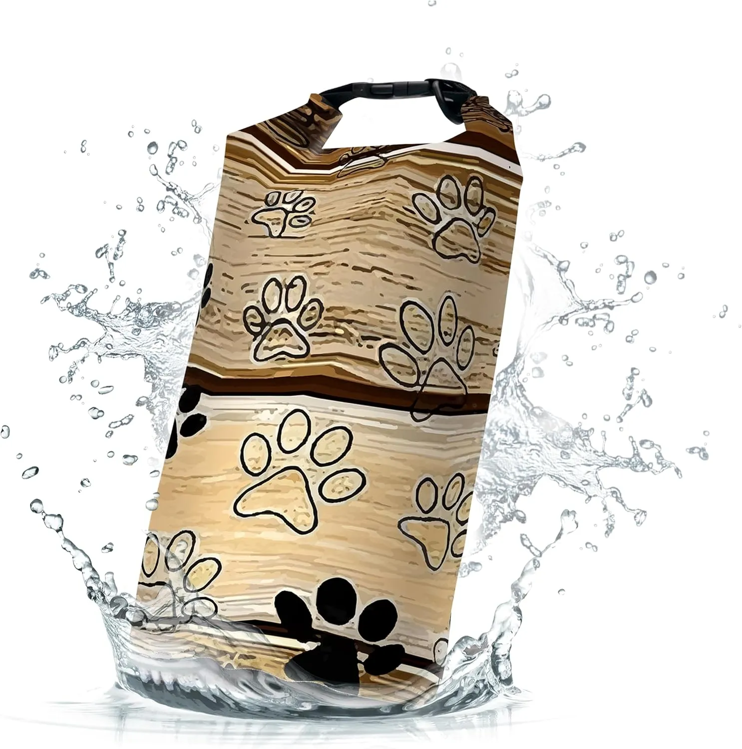 Waterproof Dry Bag,Roll Top Retro Rustic Barn Wood Waterproof Backpack 5L/10L/20L Floating and Lightweight Bags for Kayaking, Boating, Fishing, Swimming and Camping