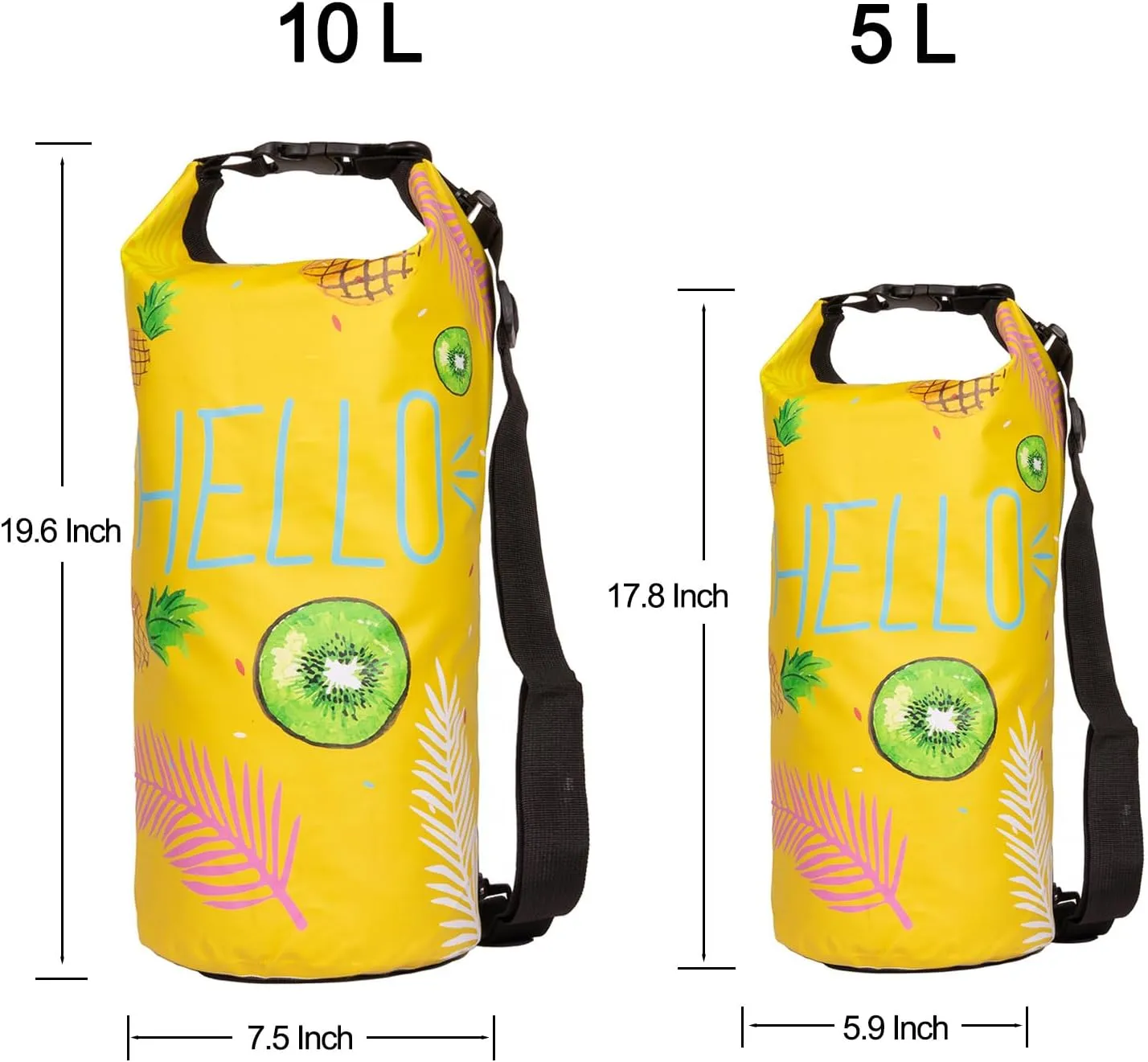 Waterproof Dry Bags 10L Kayaking Bag Small Beach Dry Bag Backpack for Kayaking Boating Camping Swimming Outdoor
