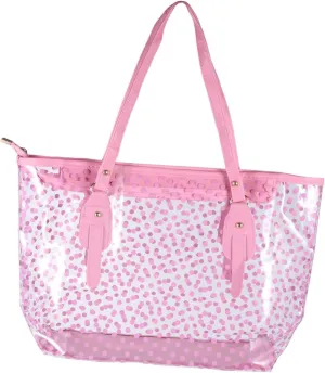 Waterproof Pvc Beach Bag Round Dots Pattern Beach Bags for Women Handbag for Women Girls