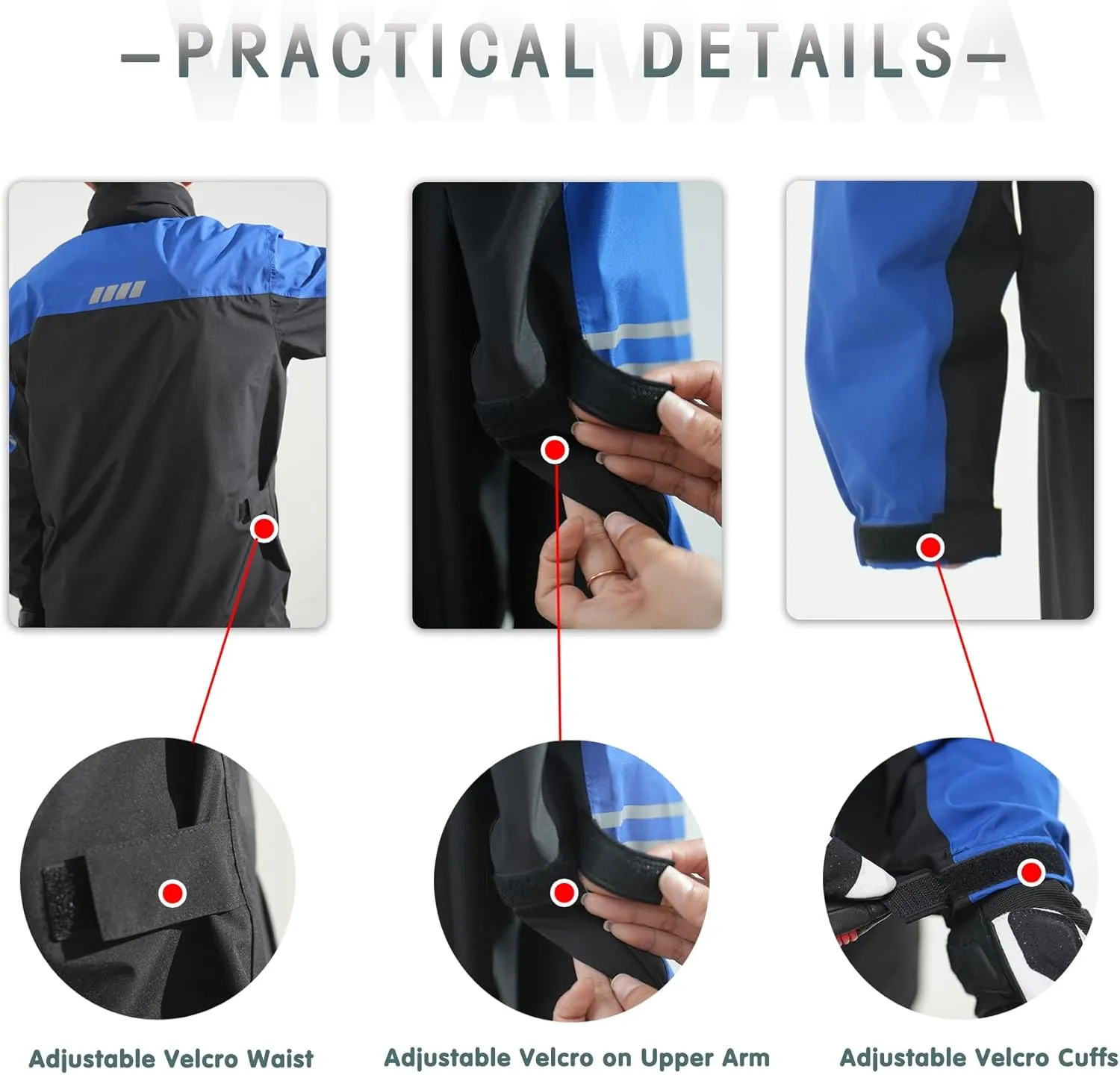 Waterproof Rain Suit for Men,Lightweight Rain Jackets and Pants Portable Reflective for Motorcycle Cycling Rain Gear
