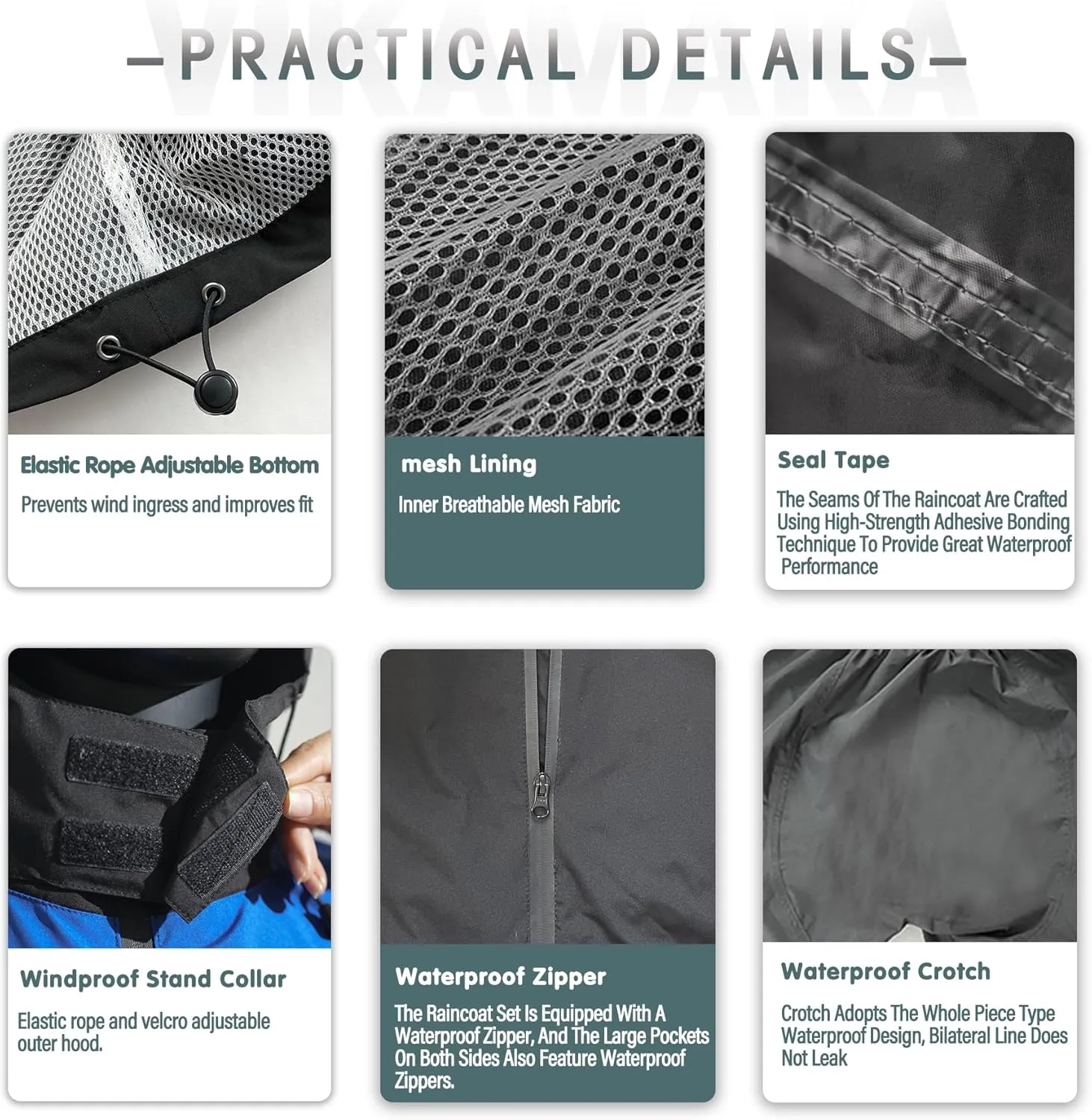 Waterproof Rain Suit for Men,Lightweight Rain Jackets and Pants Portable Reflective for Motorcycle Cycling Rain Gear