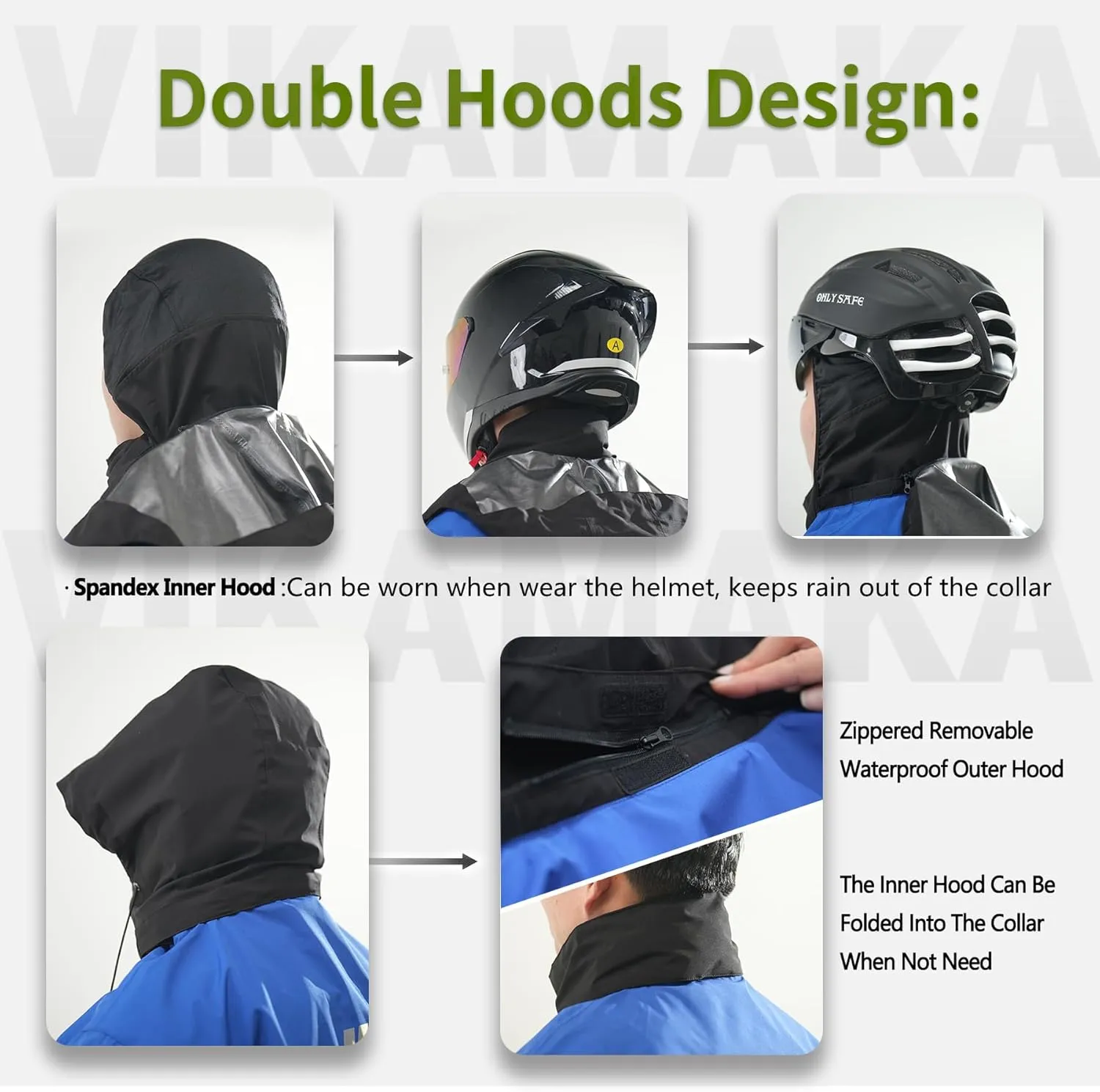Waterproof Rain Suit for Men,Lightweight Rain Jackets and Pants Portable Reflective for Motorcycle Cycling Rain Gear