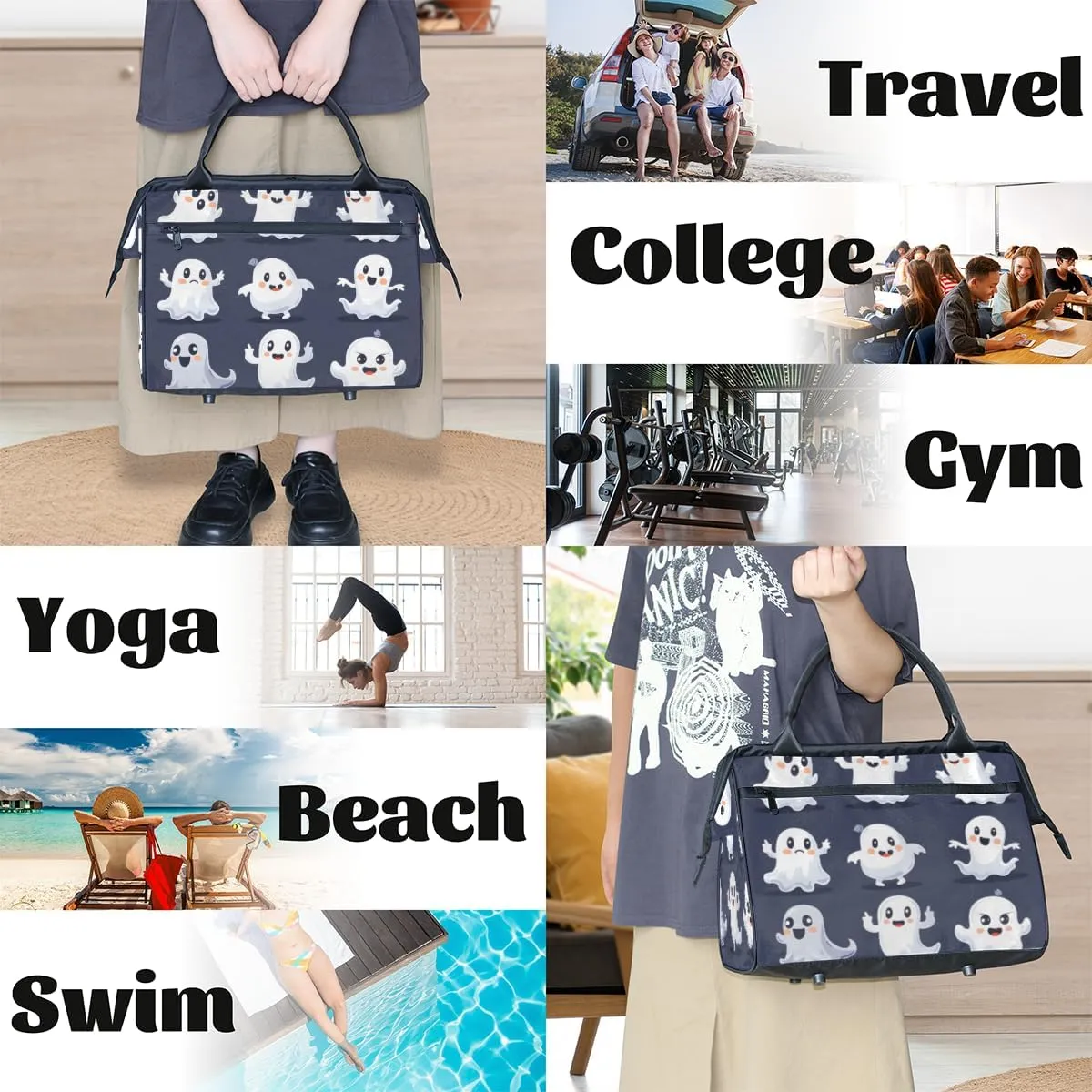 Weekender Overnight Bag for Women Waterproof Carry On Travel Duffle Bags