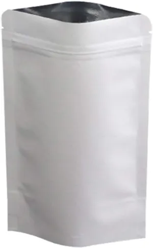 White Kraft Stand Up Pouch Bags Resealable Ziplock Seal Paper Bag Food Storage Bags 50pcs 5.1" x 7.2"