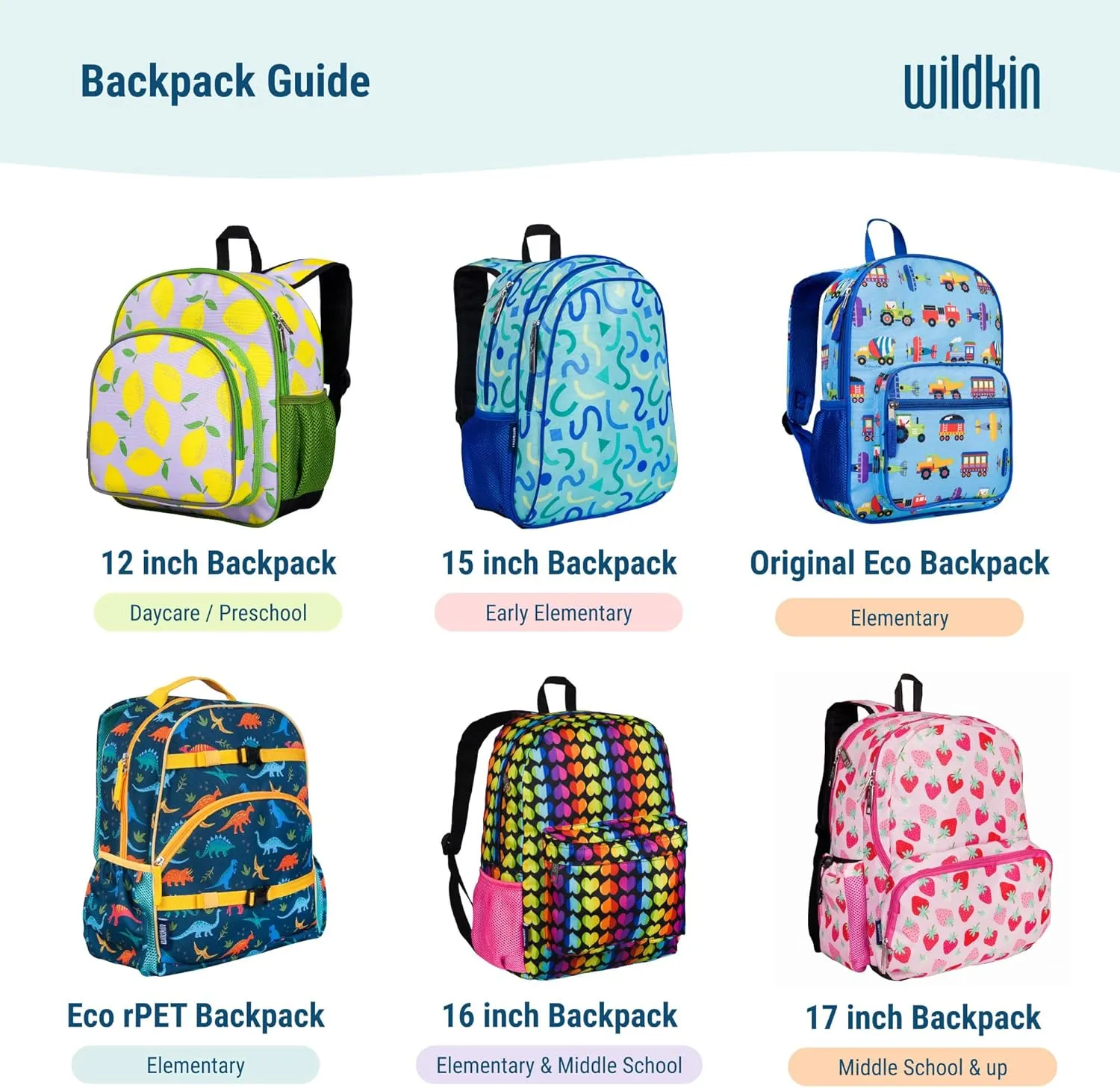 Wildkin 15-inch Kids Backpack for Boys & Girls, Backpack Feature Padded Back & Adjustable Strap for School & Travel Backpacks (Paisley)