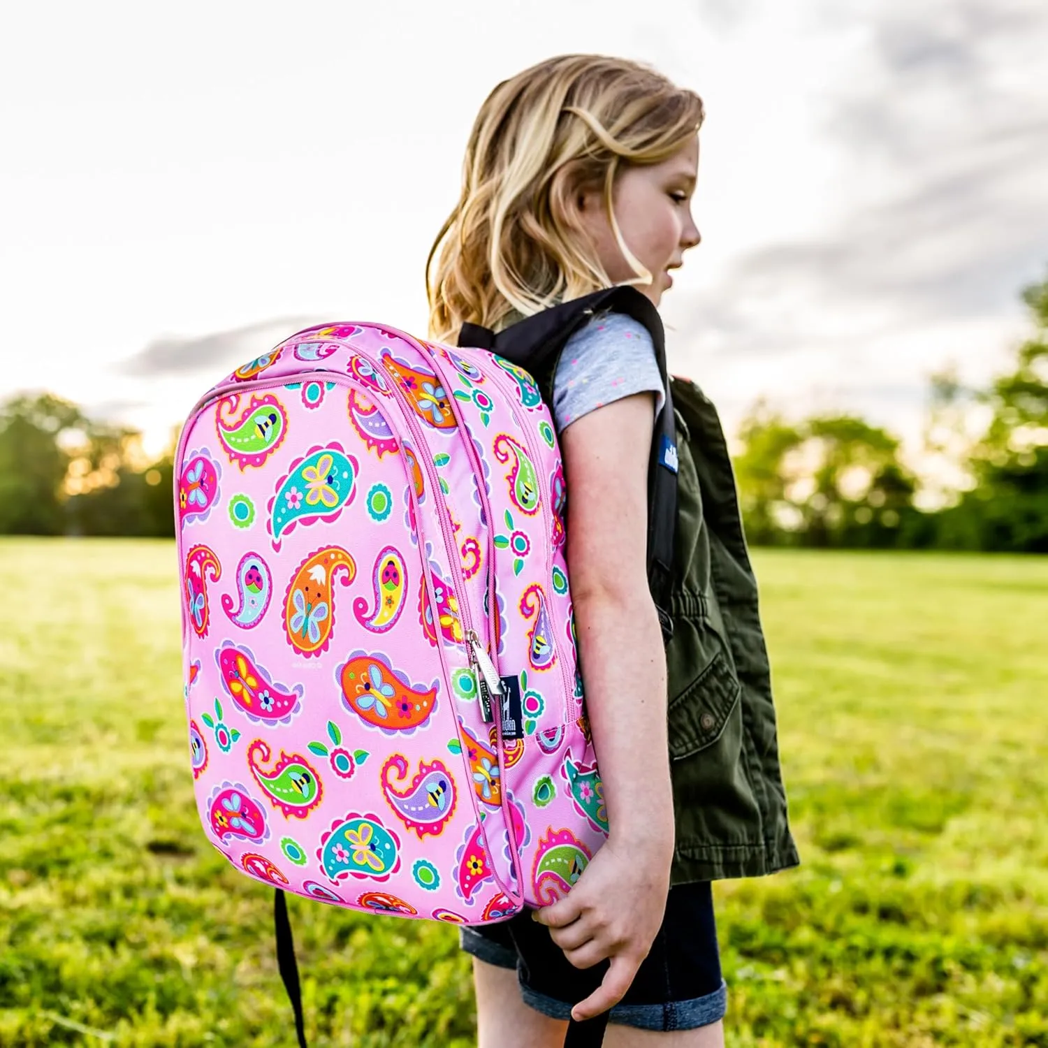Wildkin 15-inch Kids Backpack for Boys & Girls, Backpack Feature Padded Back & Adjustable Strap for School & Travel Backpacks (Paisley)