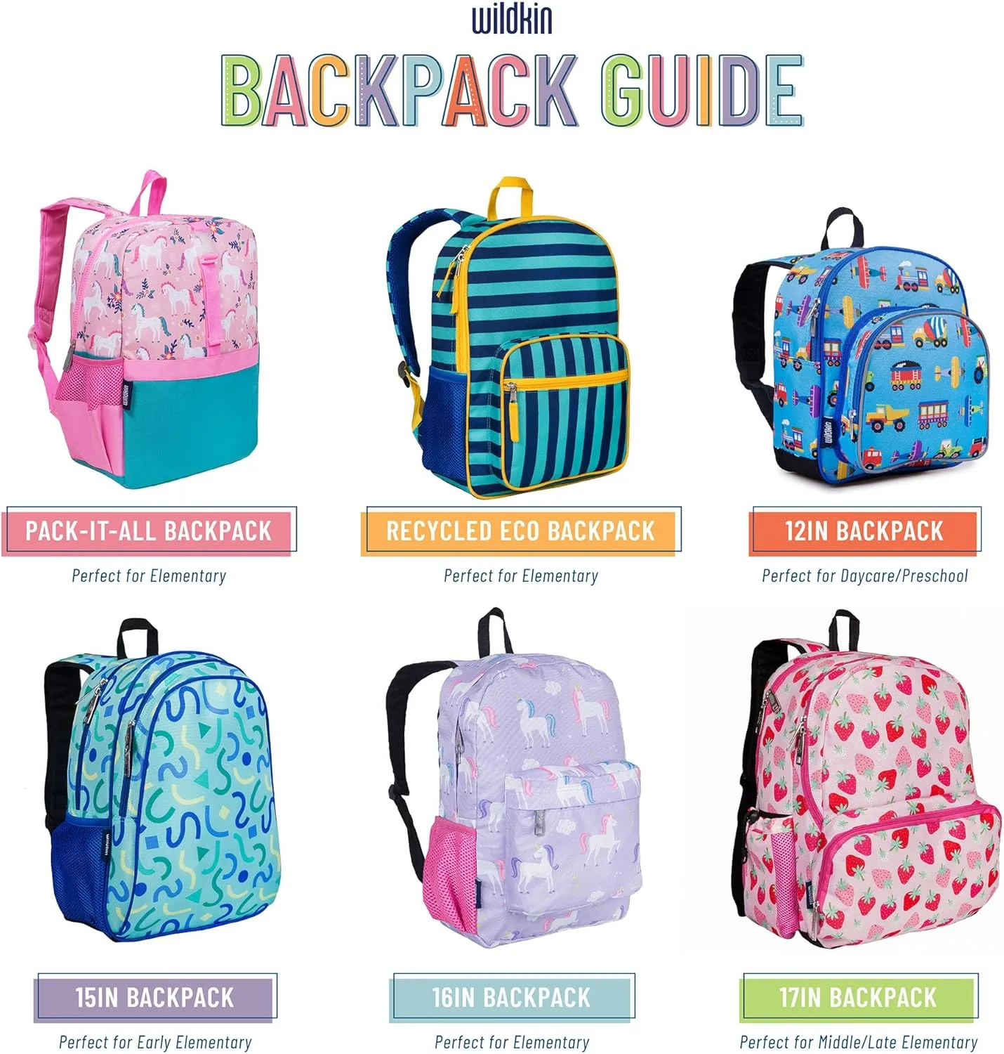 Wildkin 17-inch Kids Backpack – Durable, Lightweight School Bag for Boys & Girls - Blue Camo