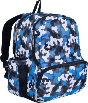 Wildkin 17-inch Kids Backpack – Durable, Lightweight School Bag for Boys & Girls - Blue Camo